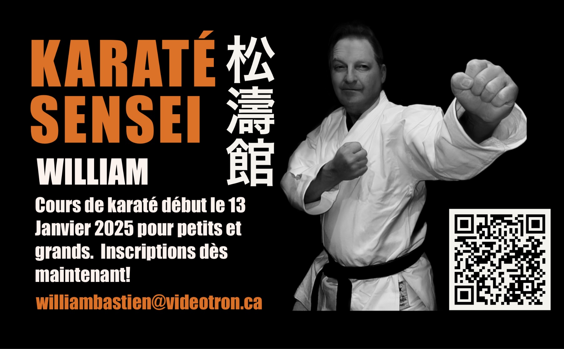 Karaté Sensei William – Inscriptions Hiver 2025